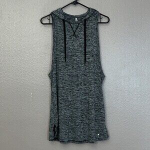 Under Armour woman’s Small Heather Gray Heat Gear Long Hooded Tank Dress Tunic